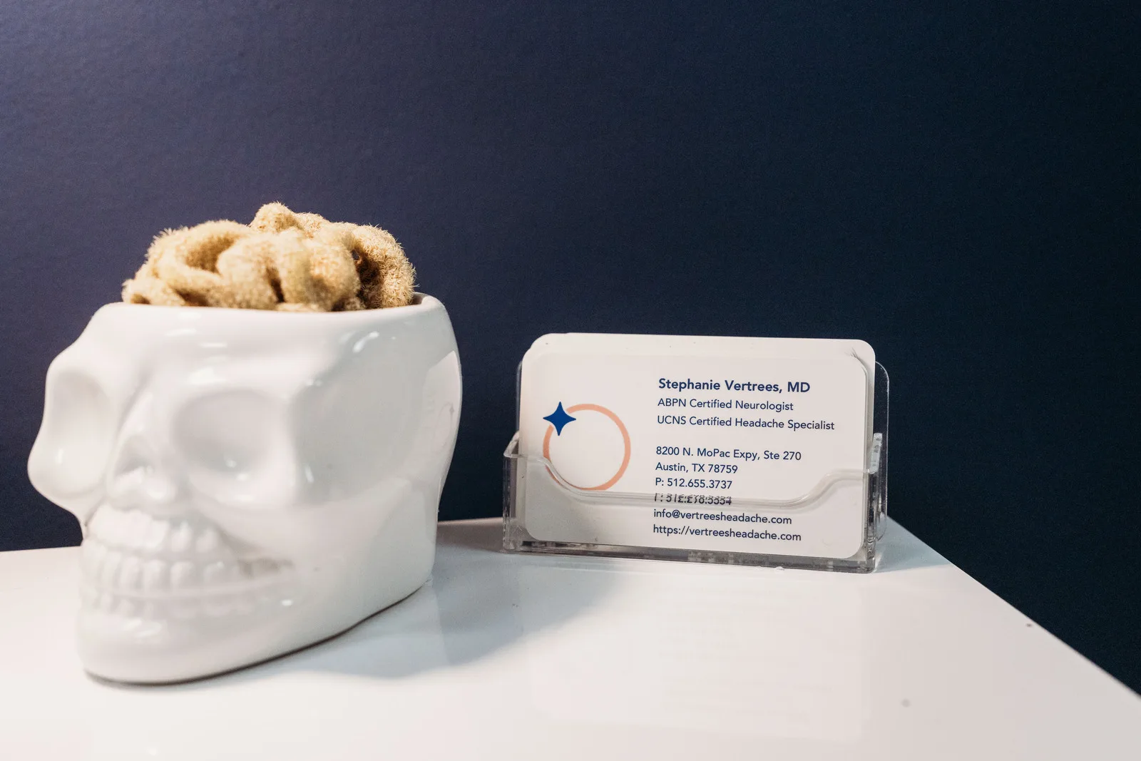 A quiet consultation space at Vertrees Headache Center